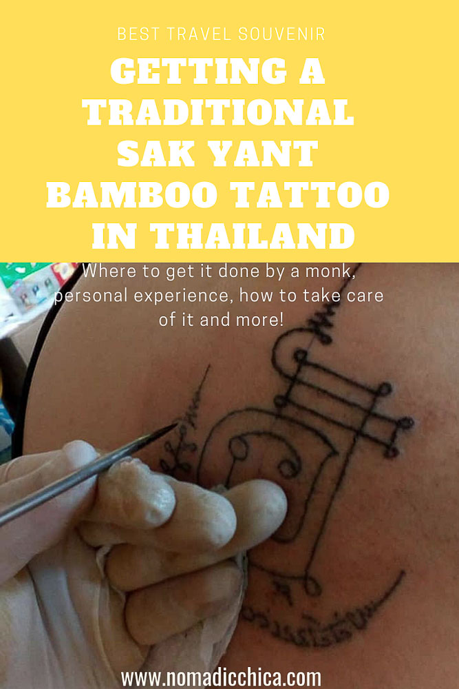 Honoured to receive my first Sak Yant traditional Thai tattoo, done by  poking the skin, no machine. the Monk also added Mum and Dad into ... |  Instagram